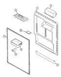 FRESH FOOD INNER DOOR Diagram and Parts List for JTB1986ARA  Jenn-Air Refrigerator