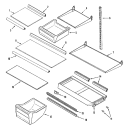 SHELVES & ACCESSORIES Diagram and Parts List for CT21G6Q  Crosley Refrigerator