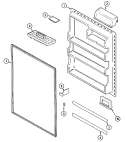 FRESH FOOD INNER DOOR Diagram and Parts List for NTB1914ARA  Norge Refrigerator