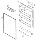 FRESH FOOD INNER DOOR Diagram and Parts List for MTB1953ARA  Maytag Refrigerator