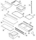SHELVES & ACCESSORIES Diagram and Parts List for CT21A6FW  Crosley Refrigerator