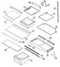 SHELVES & ACCESSORIES (BISQUE) Diagram and Parts List for CT21A5Q  Crosley Refrigerator