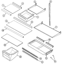 SHELVES & ACCESSORIES Diagram and Parts List for ATB2113ARQ  Admiral Refrigerator