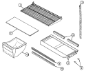 SHELVES & ACCESSORIES Diagram and Parts List for ATB2112ARW  Admiral Refrigerator