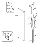 FREEZER OUTER DOOR Diagram and Parts List for RSD2050AGE  Maytag Refrigerator
