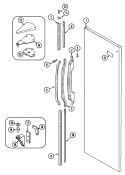 FRESH FOOD OUTER DOOR Diagram and Parts List for RSD2050AGE  Maytag Refrigerator