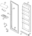 FRESH FOOD INNER DOOR Diagram and Parts List for RSW2250AGE  Admiral Refrigerator