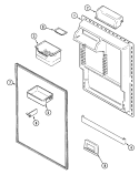FRESH FOOD INNER DOOR Diagram and Parts List for MTB2155ARA  Maytag Refrigerator