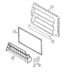 FREEZER INNER DOOR Diagram and Parts List for MTB2148DRA  Maytag Refrigerator