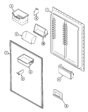 FRESH FOOD INNER DOOR Diagram and Parts List for GT2417PXDW  Amana Refrigerator
