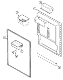 FRESH FOOD INNER DOOR Diagram and Parts List for MTB2154DRW  Maytag Refrigerator