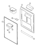 FRESH FOOD INNER DOOR Diagram and Parts List for JTB2186ARW  Jenn-Air Refrigerator