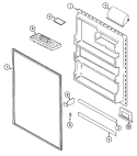 FRESH FOOD INNER DOOR Diagram and Parts List for CTF1924ARA  Magic Chef Refrigerator