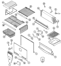 FREEZER COMPARTMENT Diagram and Parts List for JTB2488AEA  Jenn-Air Refrigerator