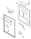 FRESH FOOD INNER DOOR Diagram and Parts List for JTB2488AEA  Jenn-Air Refrigerator