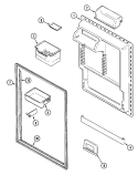 FRESH FOOD INNER DOOR Diagram and Parts List for GT2127PVCW  Maytag Refrigerator