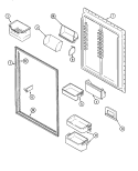 FRESH FOOD INNER DOOR Diagram and Parts List for MTB2456AEB  Maytag Refrigerator