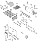 FREEZER COMPARTMENT Diagram and Parts List for GT2427PVCW  Maytag Refrigerator