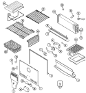 FREEZER COMPARTMENT Diagram and Parts List for GT2428PVCW  Maytag Refrigerator