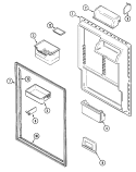 FRESH FOOD INNER DOOR Diagram and Parts List for GT2428PVCW  Maytag Refrigerator