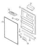 FRESH FOOD INNER DOOR Diagram and Parts List for CTB2424ARA  Magic Chef Refrigerator