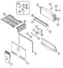 FREEZER COMPARTMENT Diagram and Parts List for CTF1924ARA  Magic Chef Refrigerator