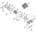BLOWER PLENUM Diagram and Parts List for CVGX2423B  Jenn-Air Cooktop