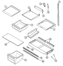 SHELVES & ACCESSORIES Diagram and Parts List for RTM21010  Hoover Refrigerator