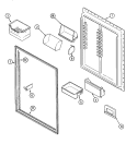 FRESH FOOD INNER DOOR Diagram and Parts List for MTB2446BEA  Maytag Refrigerator