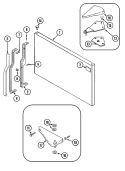 FREEZER OUTER DOOR (BISQUE) Diagram and Parts List for MTB1943ARQ  Maytag Refrigerator