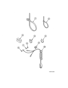 Wire Ties/Harness Clip/Lead-In Cord Diagram and Parts List for AFN50FSP111TW01  Speed Queen Washer
