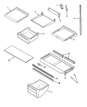 SHELVES & ACCESSORIES Diagram and Parts List for CT21G7B  Crosley Refrigerator