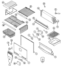 Part Location Diagram of 61002869 Whirlpool TRIM, FRZ. SHELF