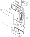 Part Location Diagram of 6-915876 Whirlpool DOOR-INNER