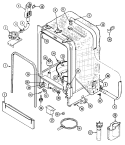 TUB Diagram and Parts List for MDC4000AWX  Maytag Dishwasher