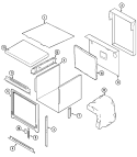 BODY (WW27430PF, PG, PK, PR, PU) Diagram and Parts List for WW27430PF  Jenn-Air Wall Oven