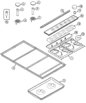 Part Location Diagram of 71001004 Whirlpool Burner Grate
