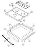 TOP & BURNER BOX Diagram and Parts List for CLZ8501ADL  Magic Chef Cooktop