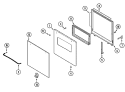 DOOR Diagram and Parts List for CLY2253BDB  Magic Chef Range