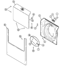 DOOR & FRONT PANEL (MAH3000AWQ) Diagram and Parts List for MAH3000AWQ  Maytag Washer