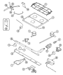 TOP & GAS CONTROLS (SERIES 11) Diagram and Parts List for CLY2242BDB  Magic Chef Range