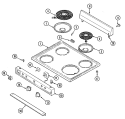 CONTROL PANEL / TOP ASSEMBLY Diagram and Parts List for AER1110AAH  Admiral Range