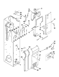Freezer Liner And Air Flow Parts Diagram and Parts List for JS42SEDUDW13  Jenn-Air Refrigerator