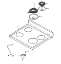 TOP ASSEMBLY Diagram and Parts List for AER1350AMH  Admiral Range
