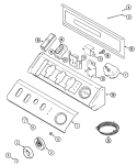 CONTROL PANEL Diagram and Parts List for MDE3000AYW  Maytag Dryer