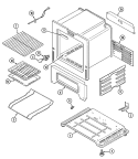 OVEN / BASE Diagram and Parts List for 31315XBA  Magic Chef Range
