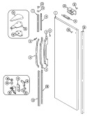 FRESH FOOD OUTER DOOR Diagram and Parts List for GS24B8C3IV  Admiral Refrigerator