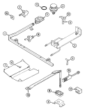 GAS CONTROLS Diagram and Parts List for C31315VBM  Crosley Range
