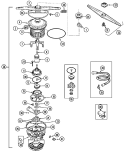 PUMP & MOTOR Diagram and Parts List for MDC4000AWX  Maytag Dishwasher