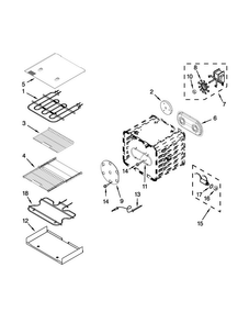 30" Internal Oven Parts Diagram and Parts List for JDRP548WP02  Jenn-Air Range